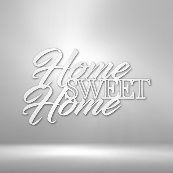 Home Sweet Home Steel Sign Laser Cut Powder Coated Home & Office Metal Wall Deco